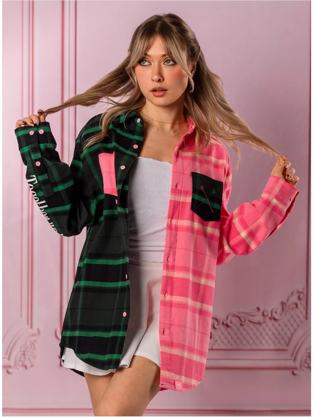 NWT Cakeworthy Wicked Elphaba & Glinda Unlimited Embroidered Flannel